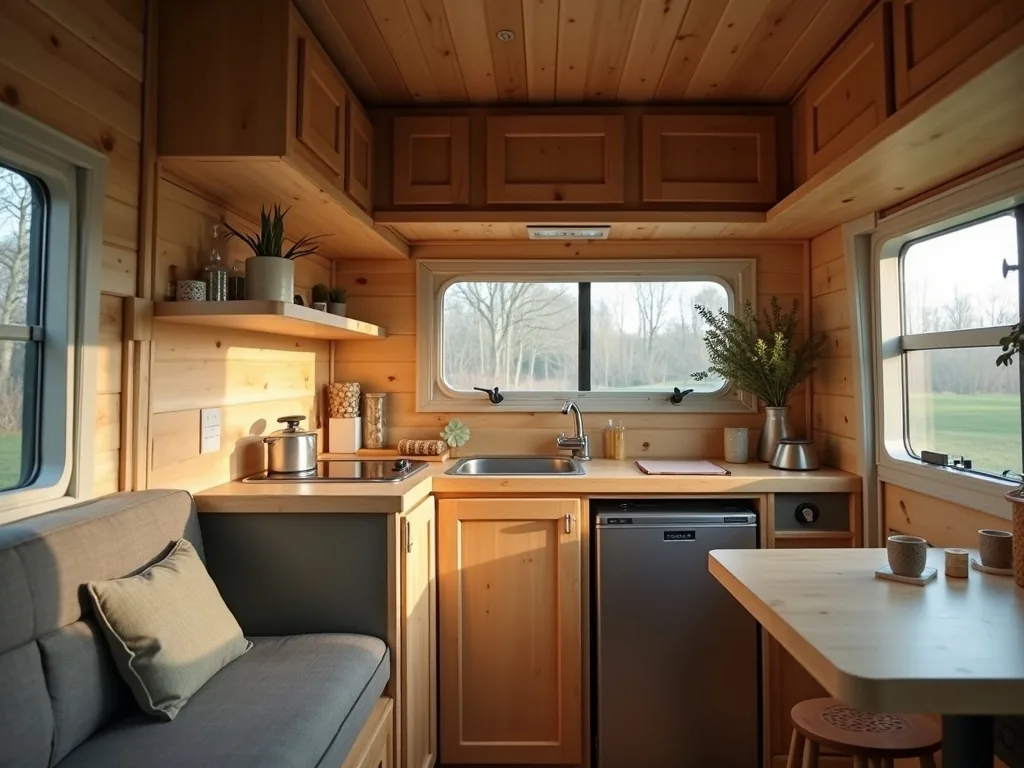 Corner kitchen with contrasting cabinets and a small sink