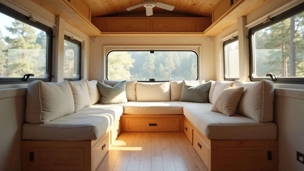 Minimalist convertible lounge with under-seat storage