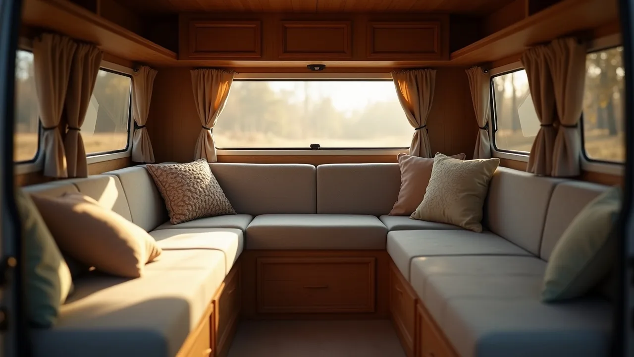 Rear u-shaped wraparound camper seating