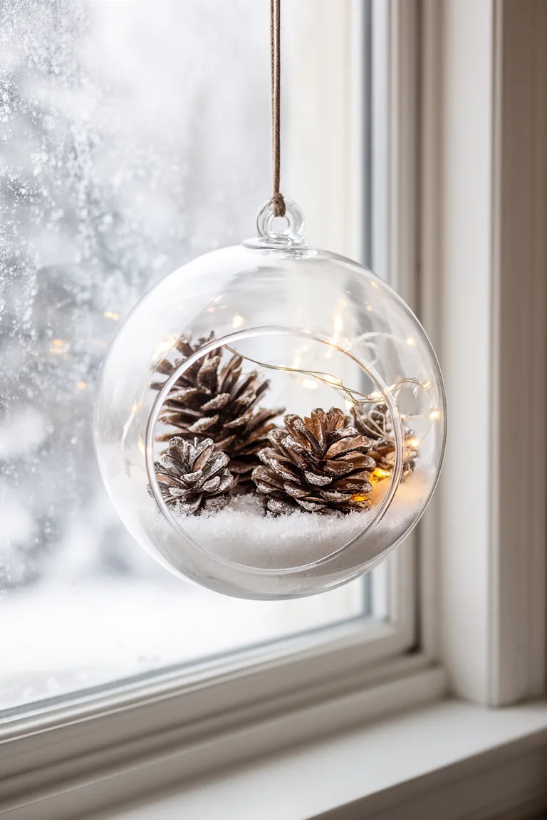 Winter terrarium with faux snow idea 4