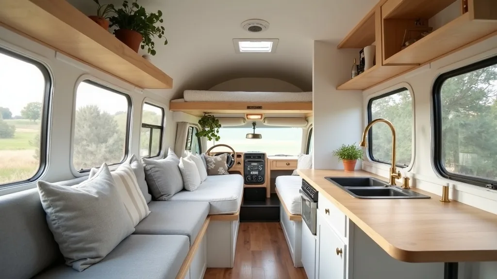 White and wood camper color palette