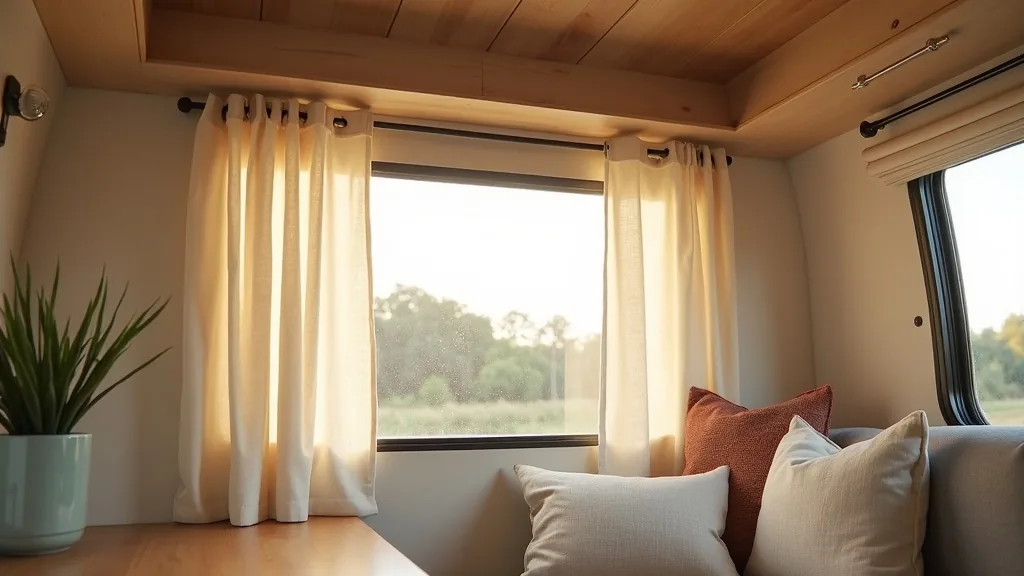 Roman shades in a modern RV