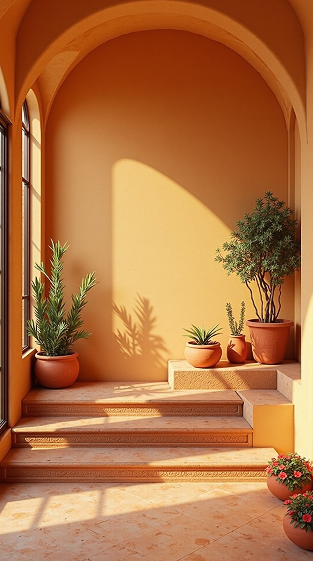 Mediterranean warmth living room with terracotta and ochre tones, photo 5 of 5