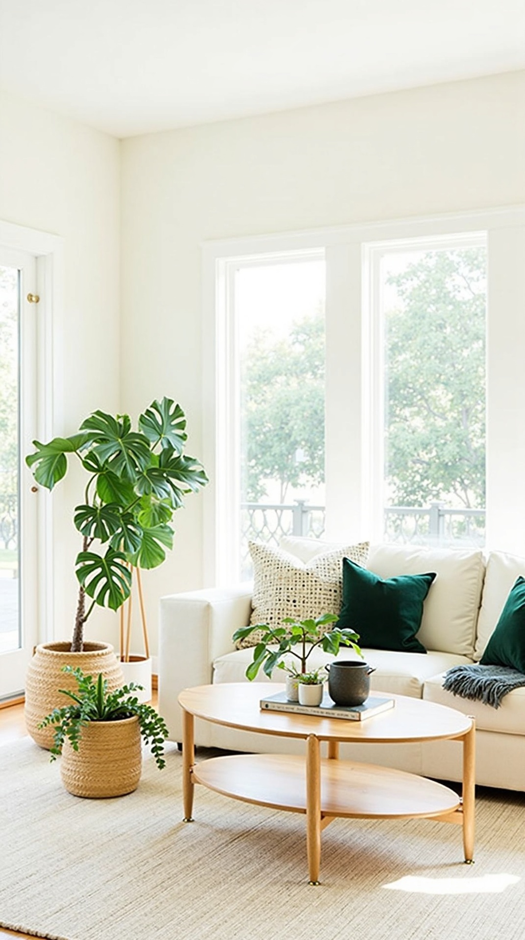 Botanical summer living room full of green plants, photo 5 of 5