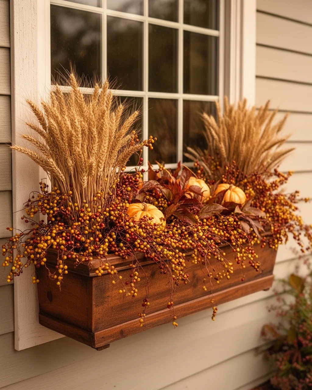 Dried stem window box