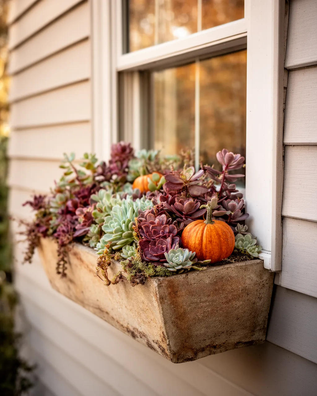Succulent window box
