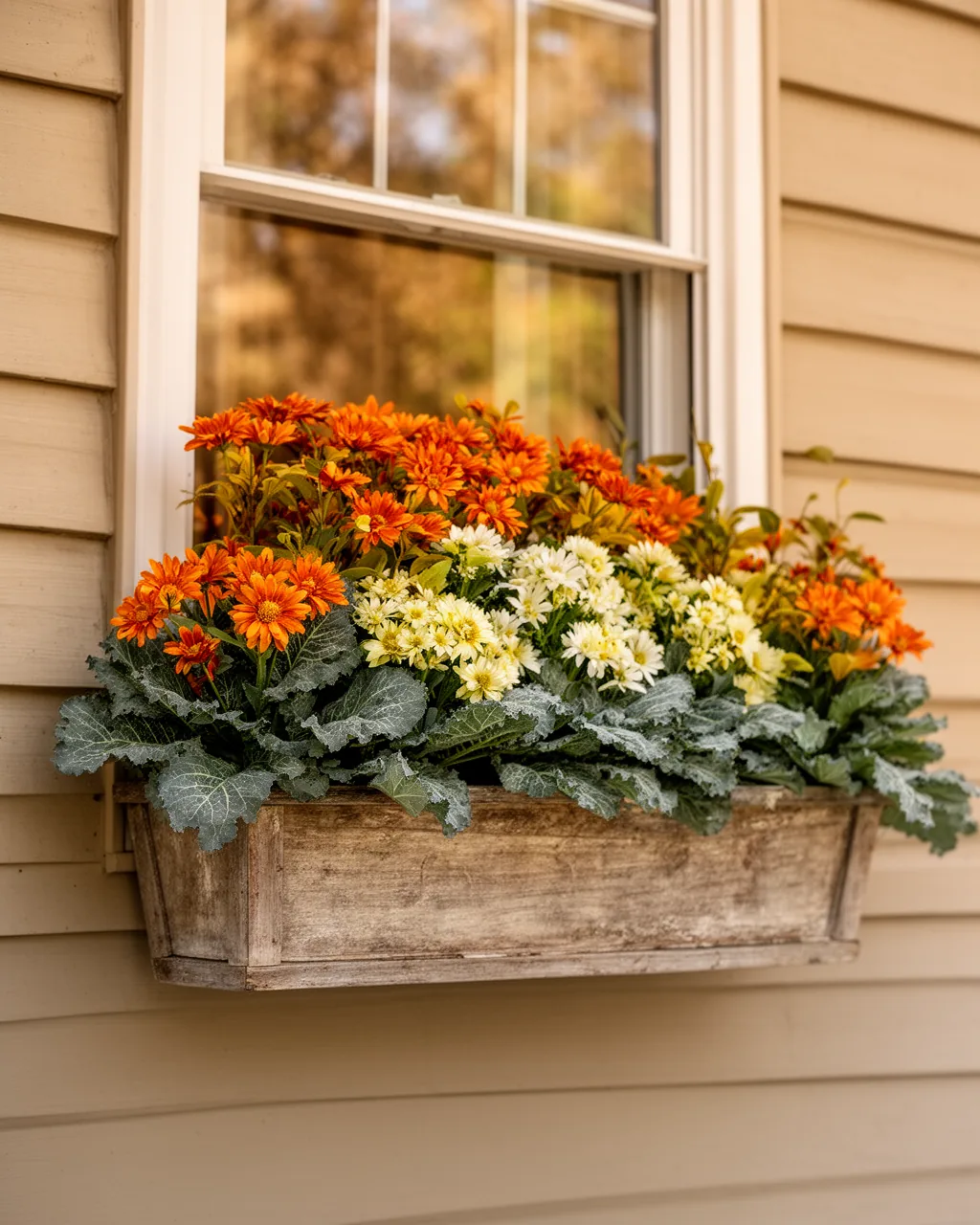 Faux flower window box