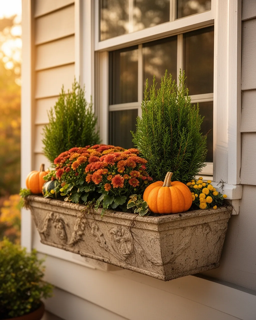 Evergreen transition window box