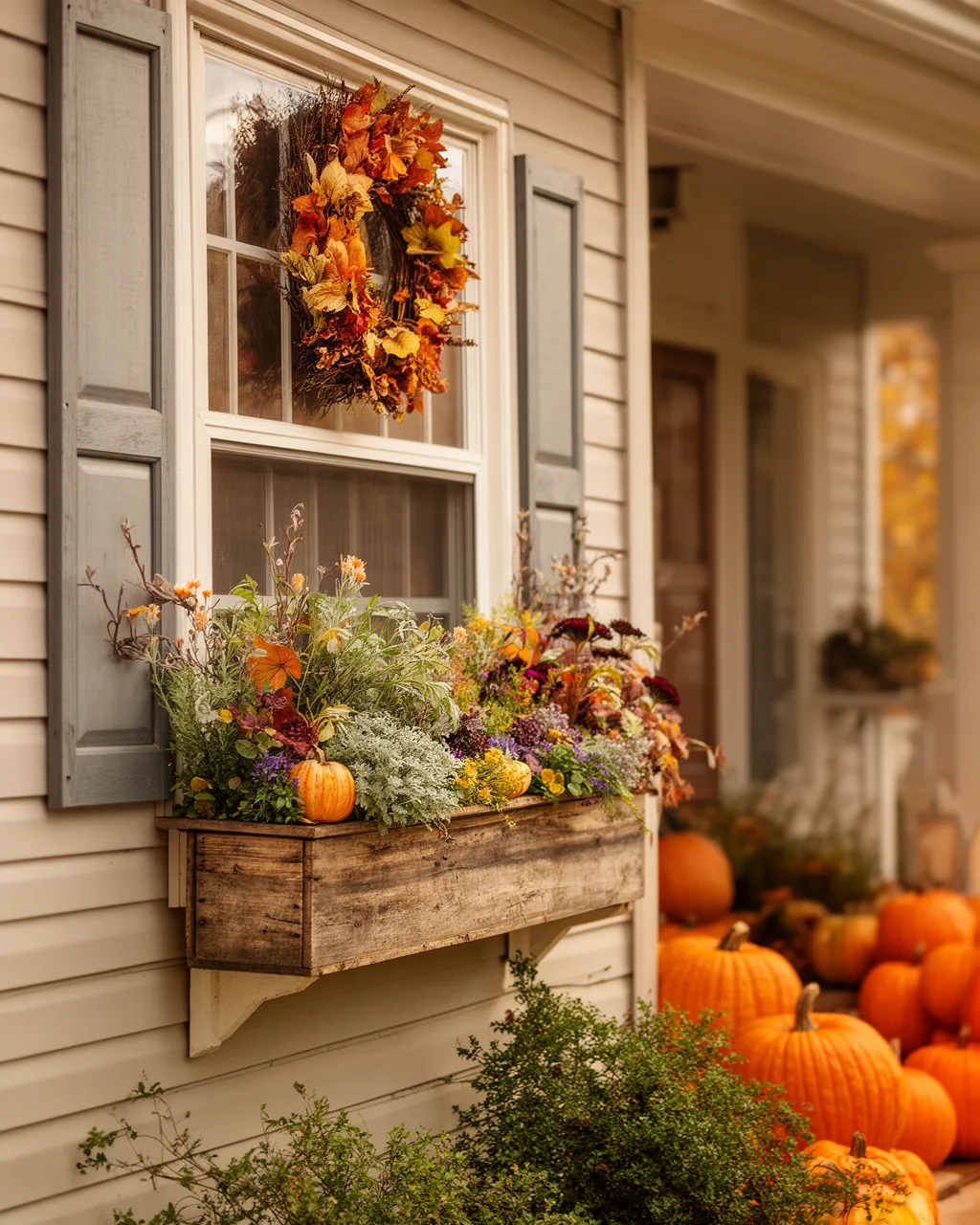 House styled around window boxes