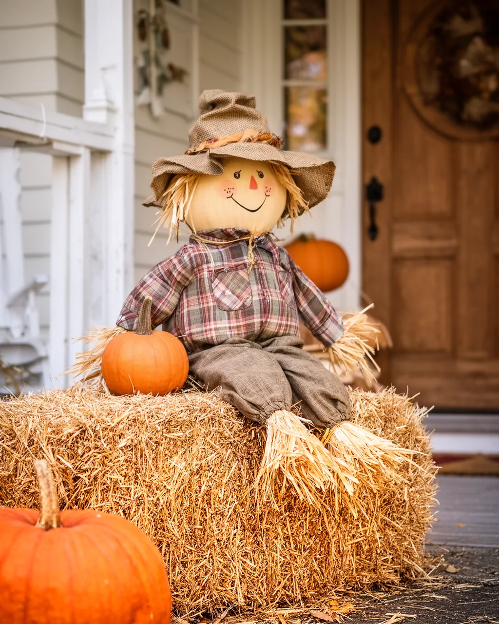 Classic straw scarecrow