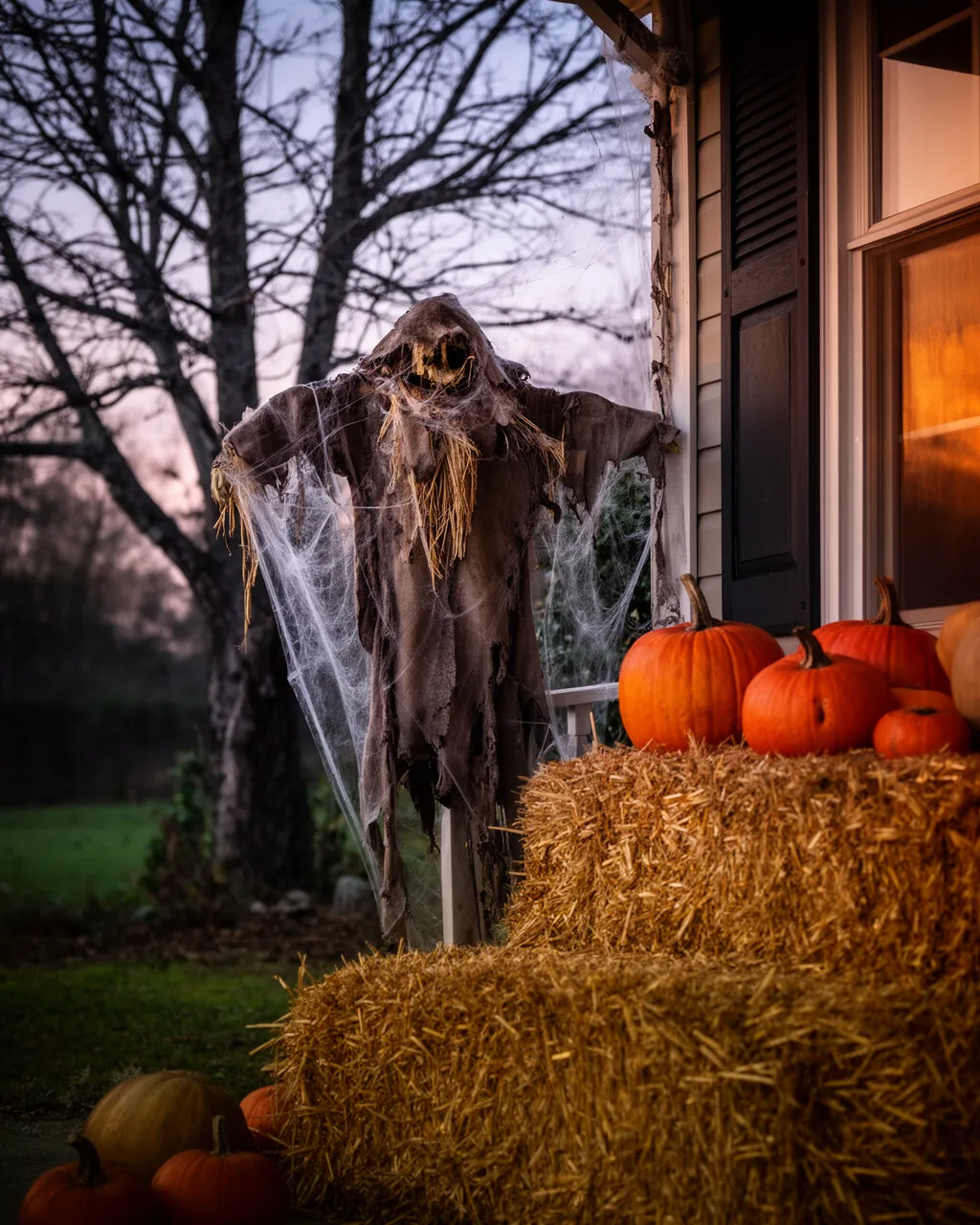 Spooky Halloween scarecrow