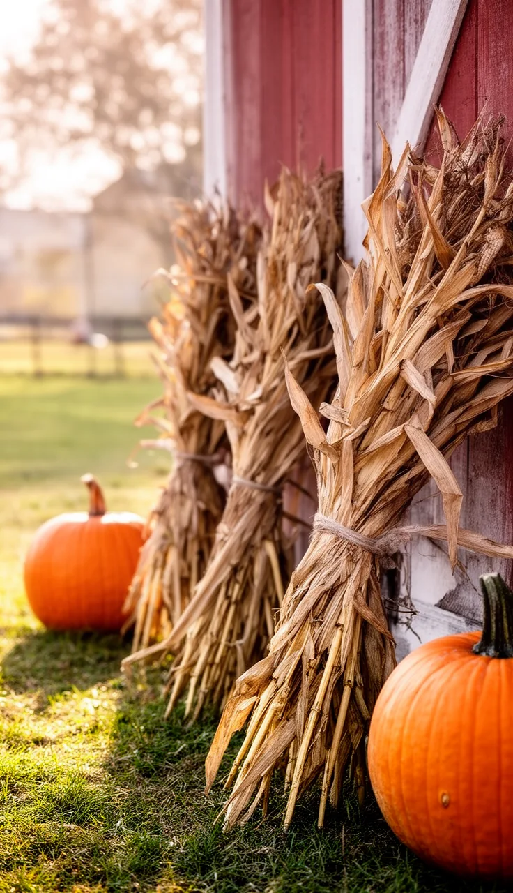 Drying and bundling your own corn stalks