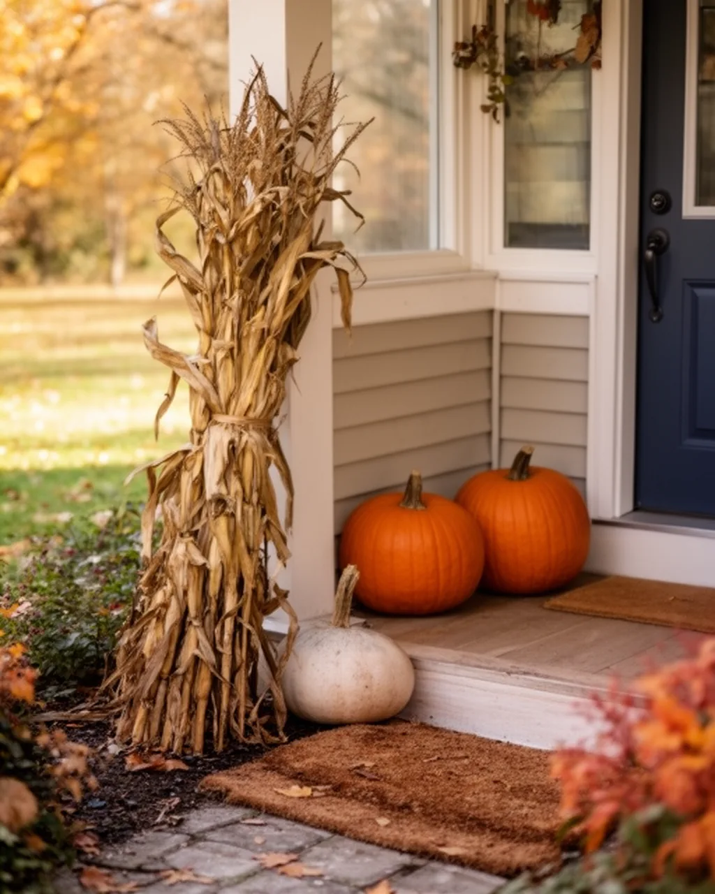Small-porch corn stalks