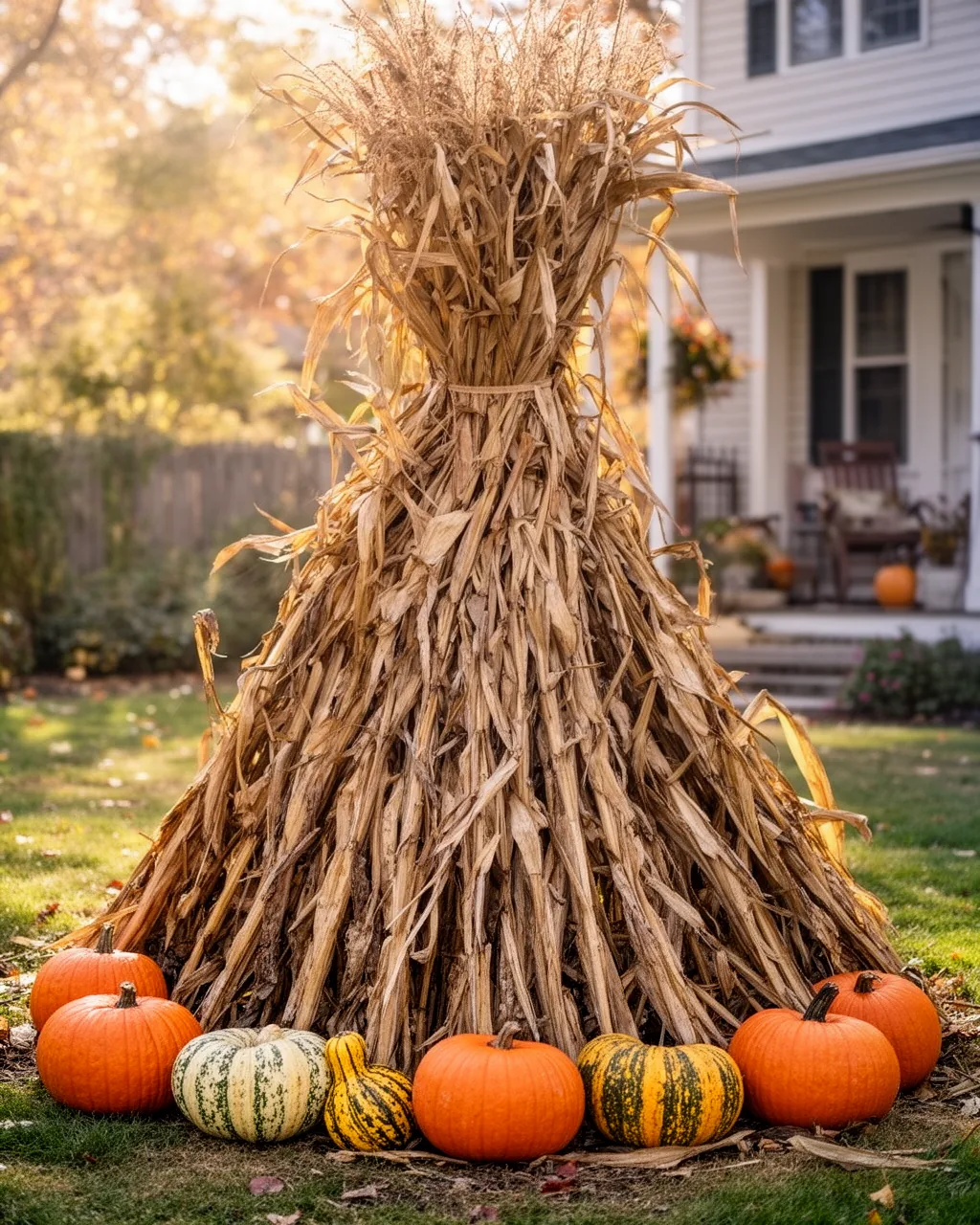 Standalone corn shock