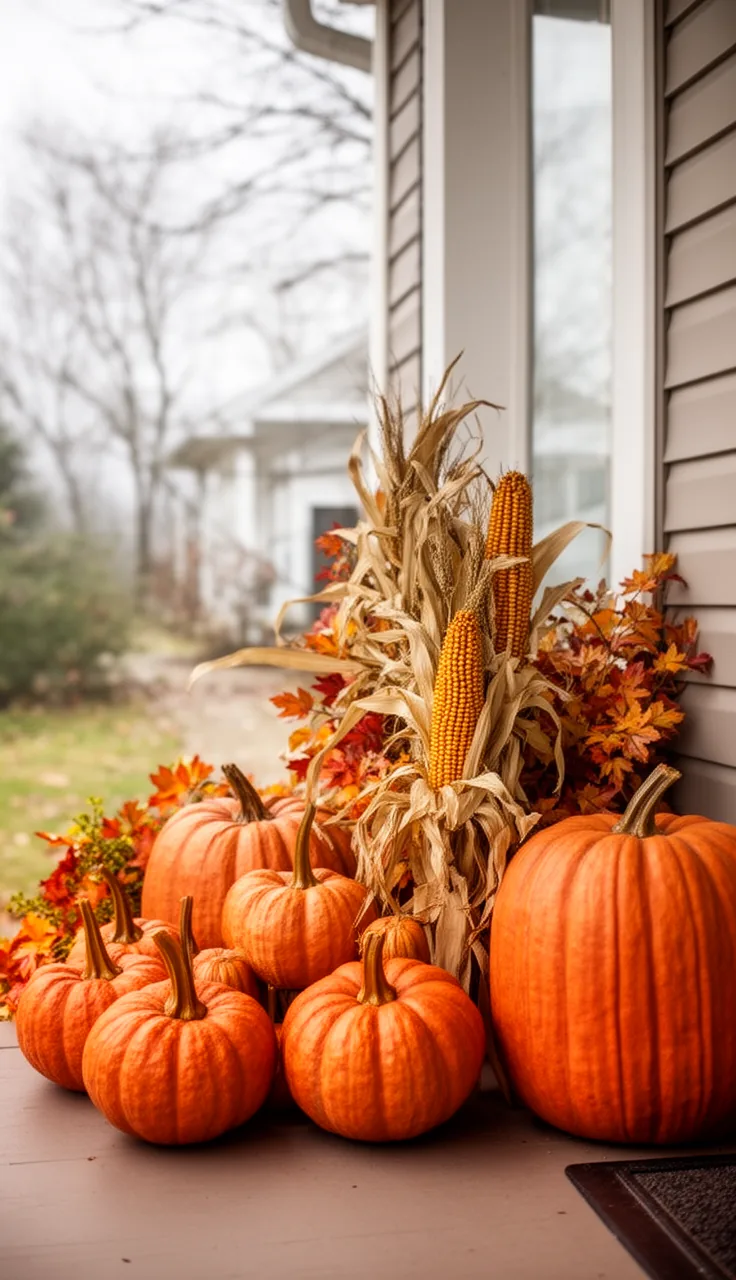 Weatherproof faux fall decor for windy climates