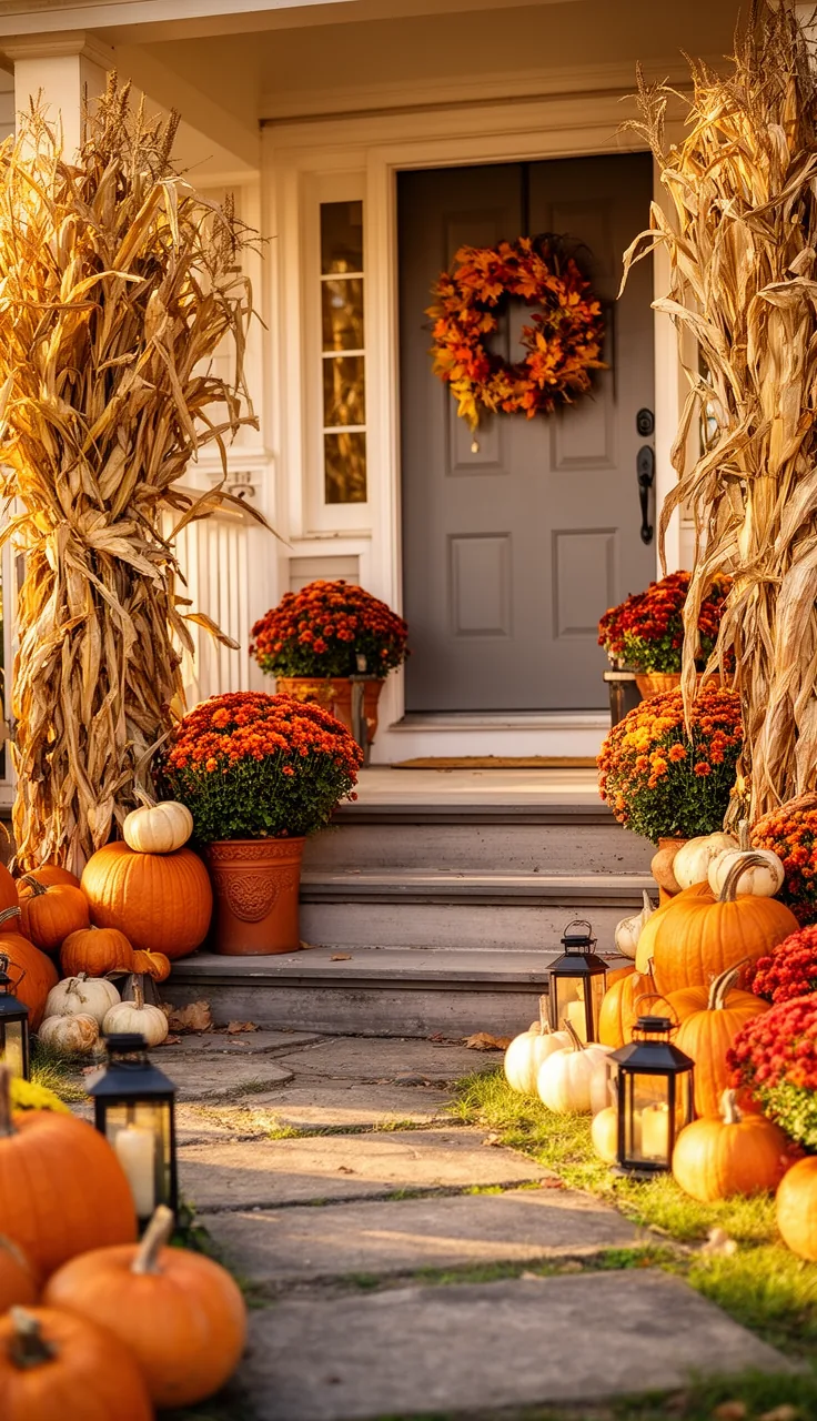 A whole fall yard pulled together cohesively