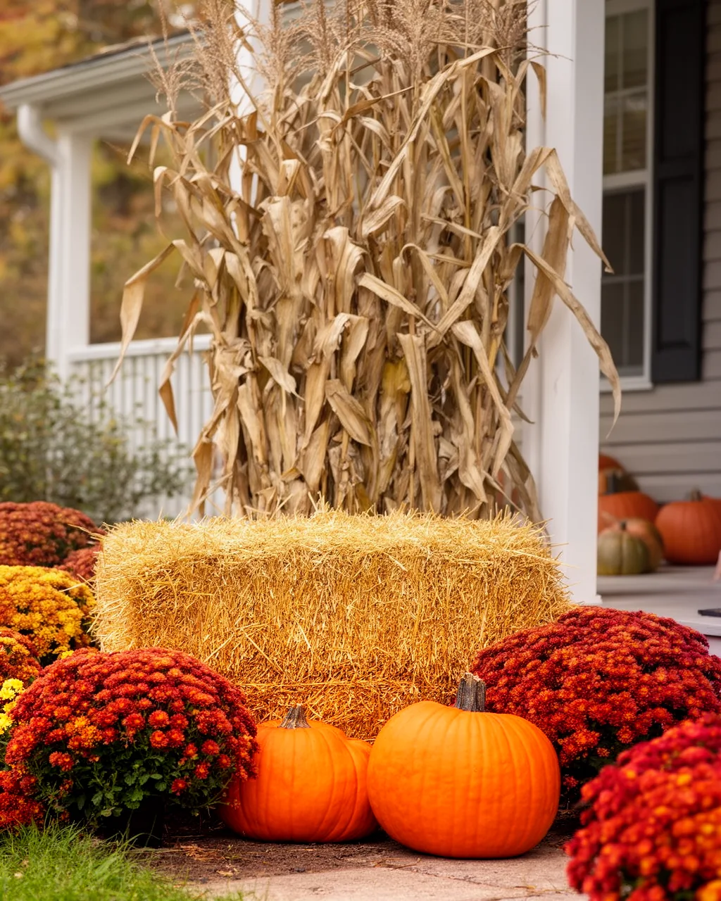 Corn stalk and hay bale anchor