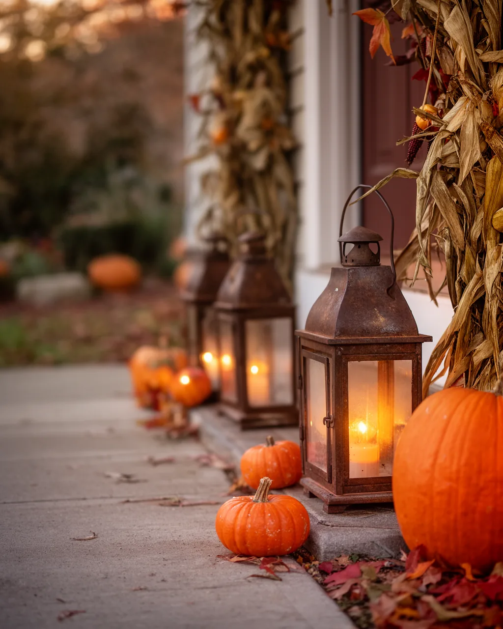 Lantern-lined walkway