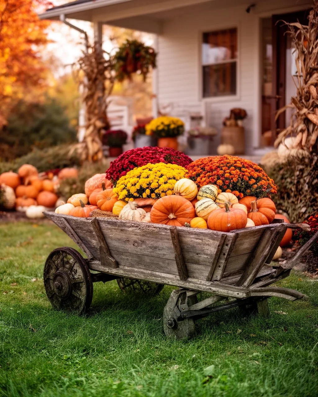 Wheelbarrow harvest vignette