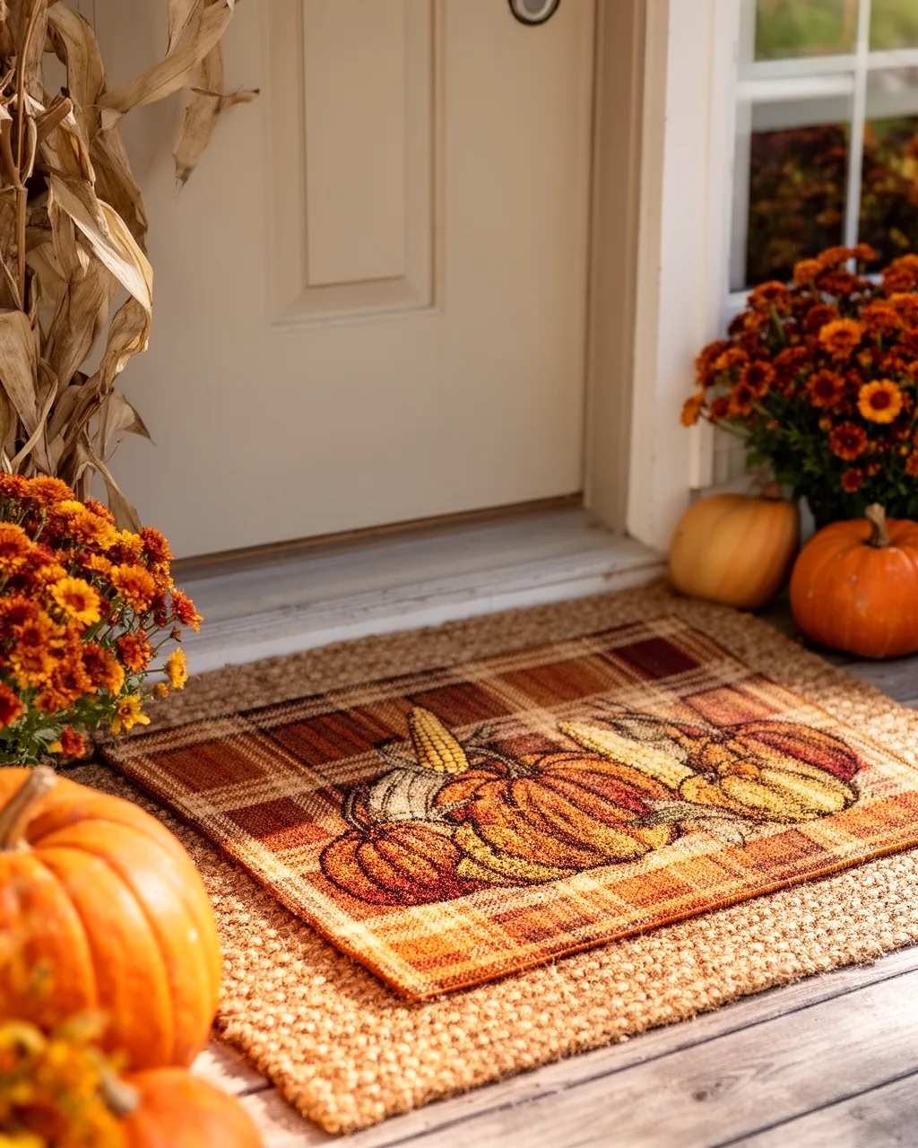 Warm fall doormat