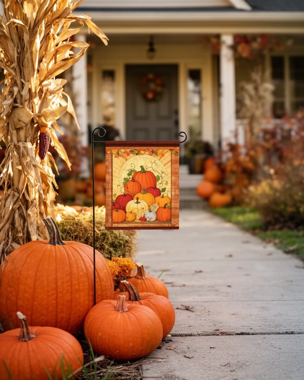 Fall garden flag