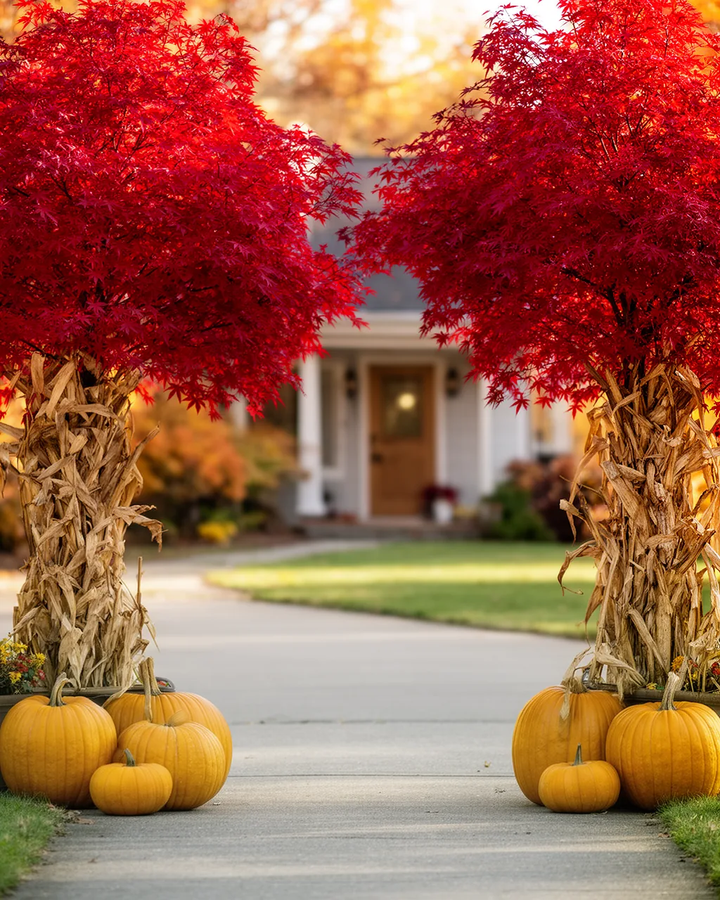 Container trees at the drive