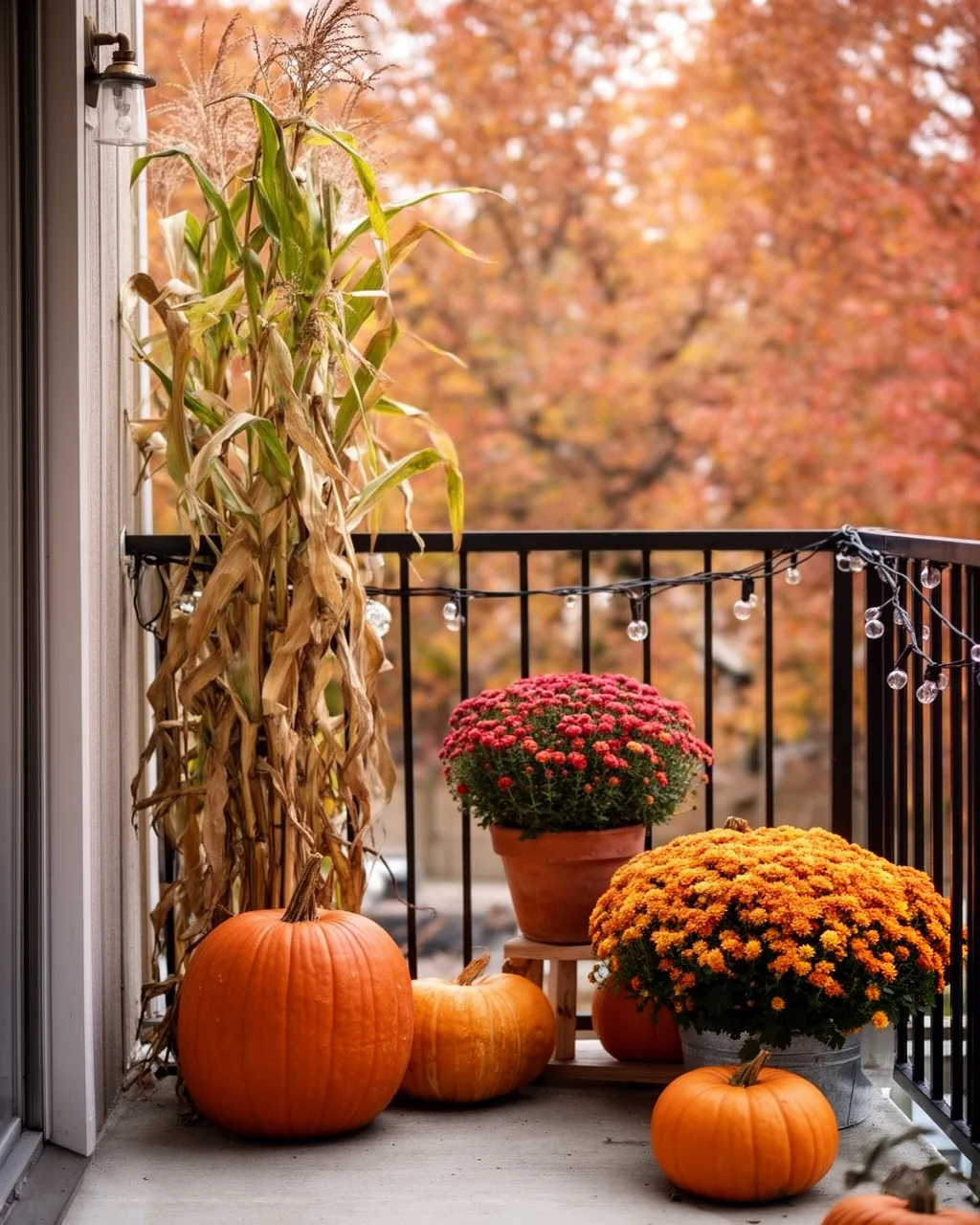 Small-space fall balcony
