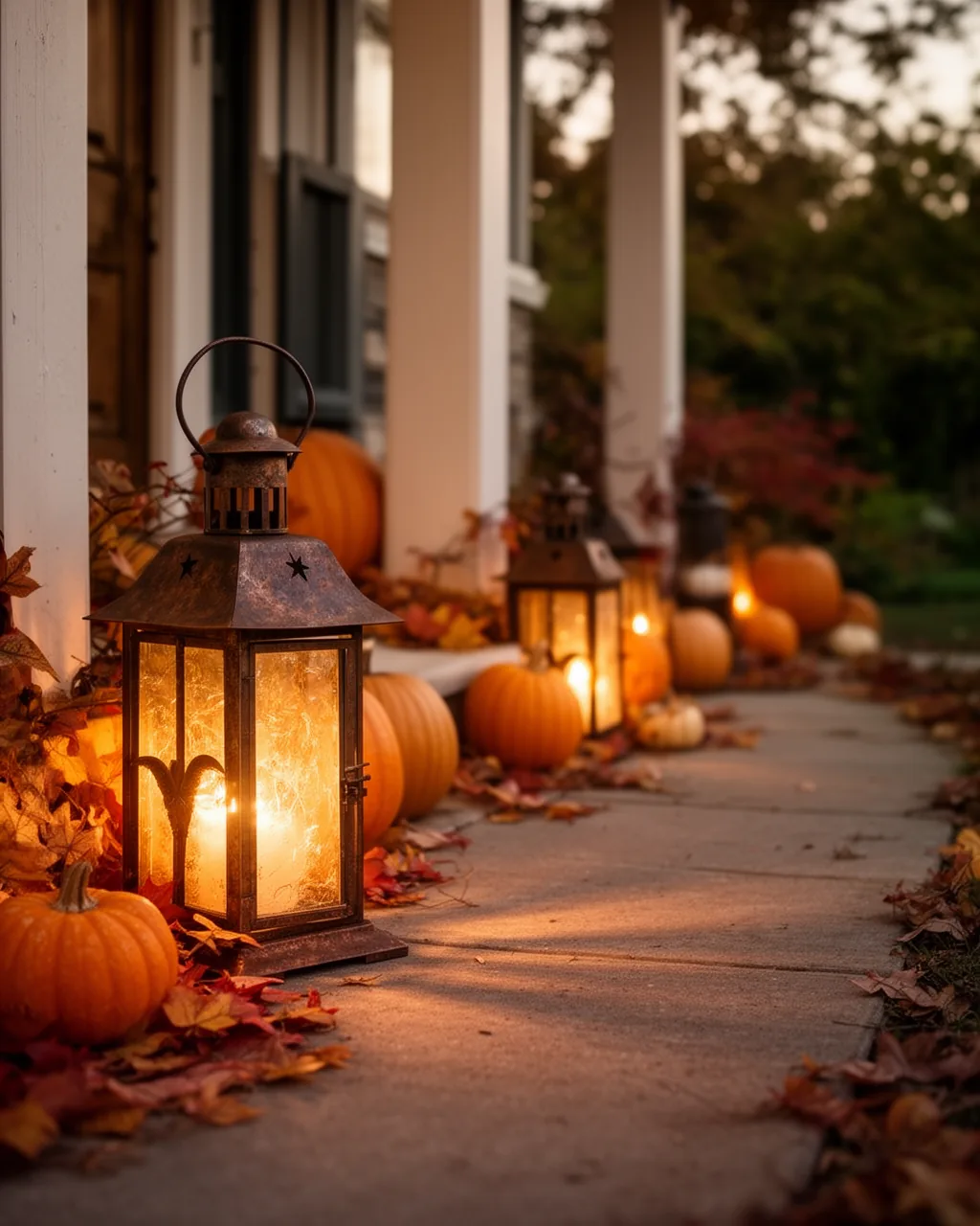 Lantern-lined walkway