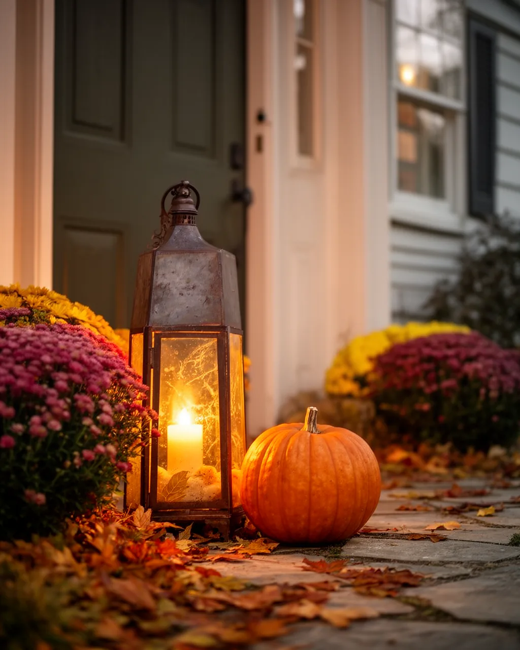 Statement lantern by the door