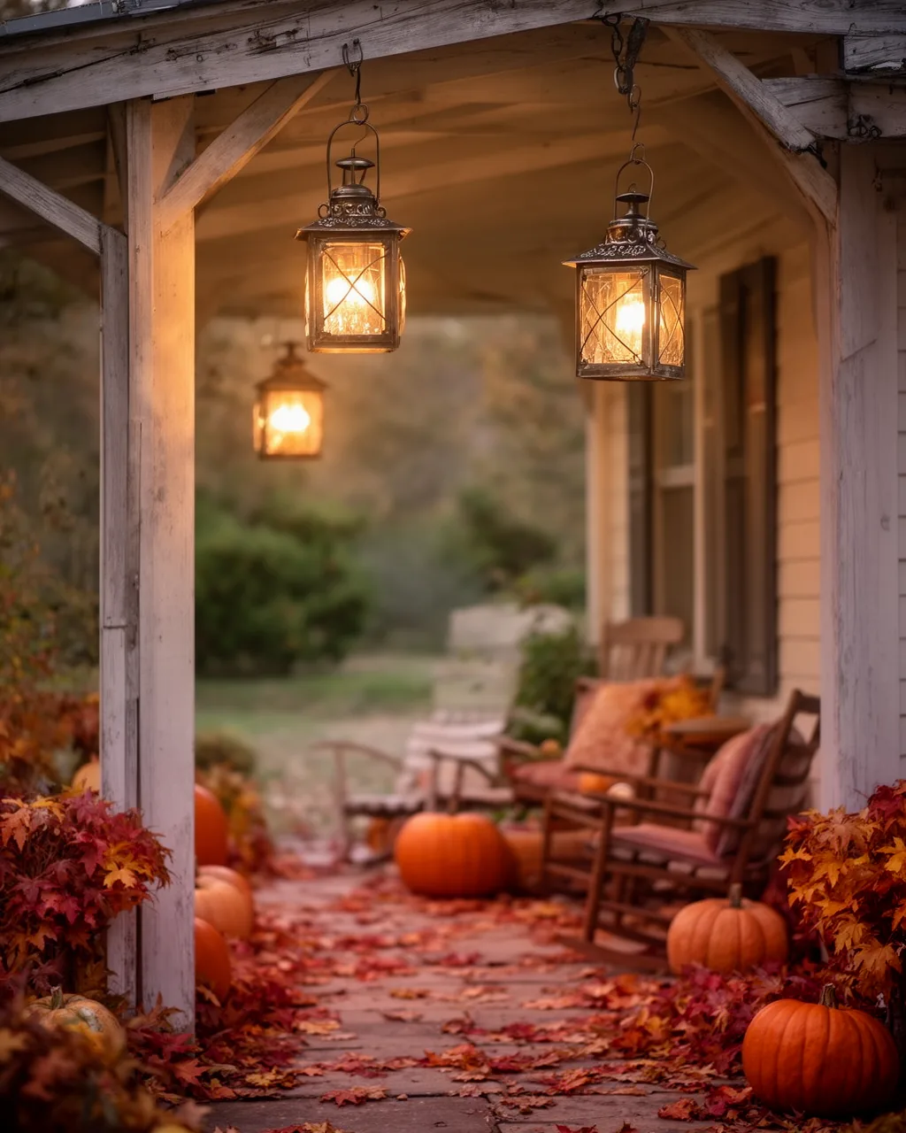 Hanging porch lanterns
