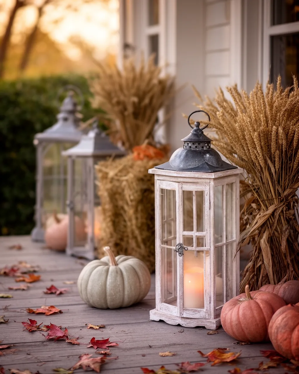 Wooden cottage lanterns
