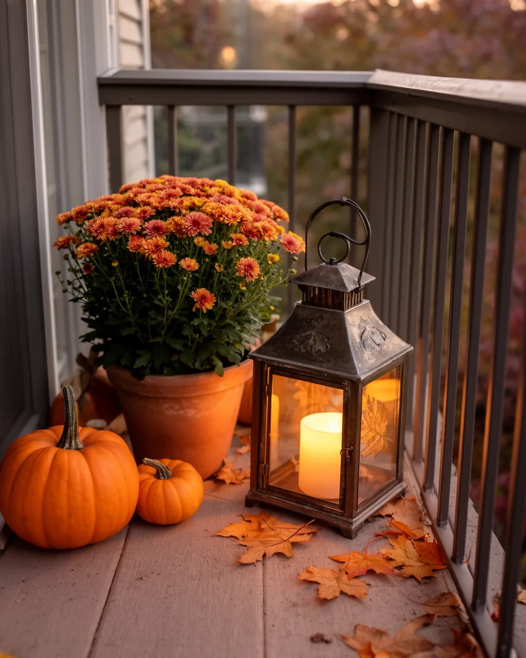 Small-space balcony lanterns