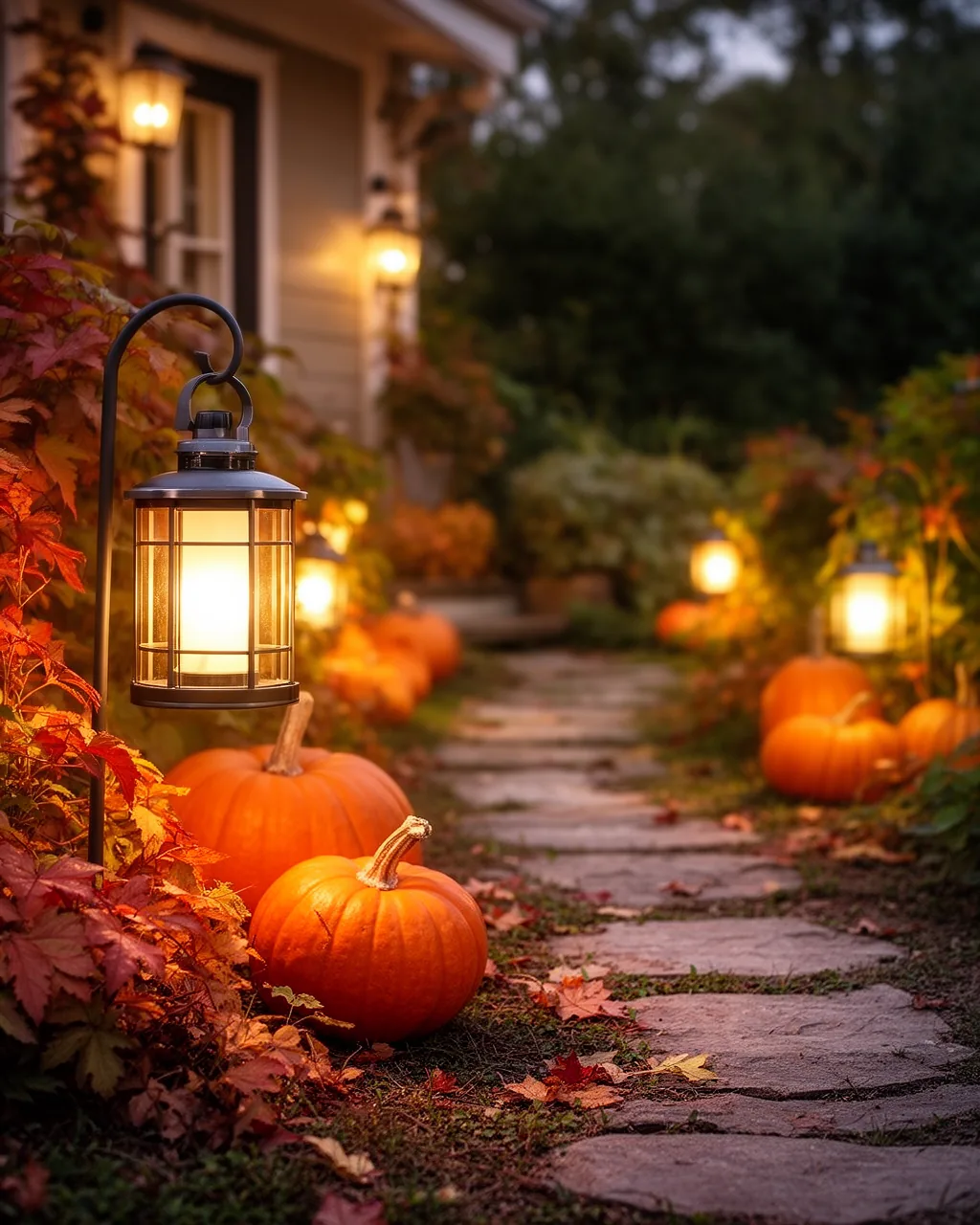 Solar path lanterns