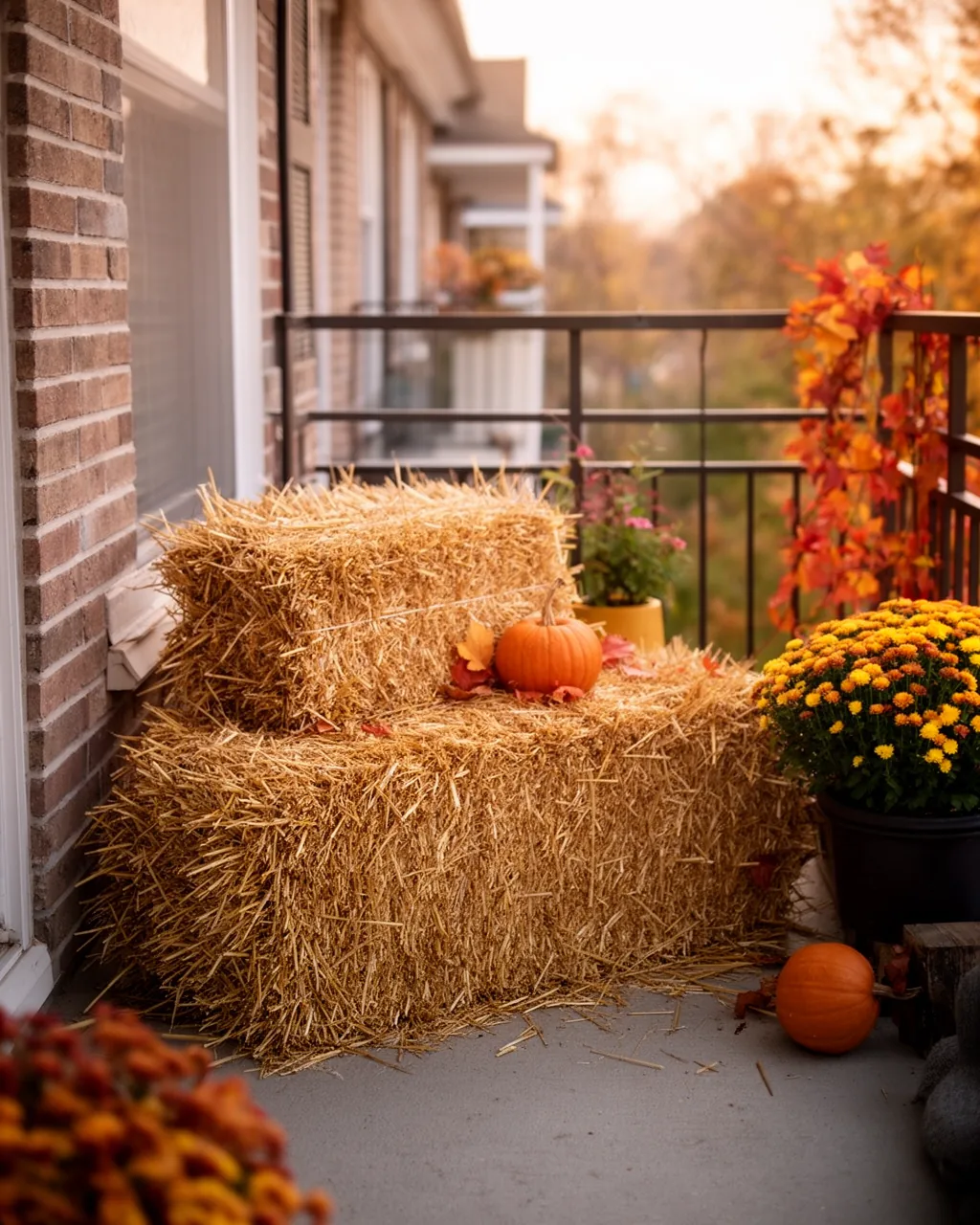 Mini hay bales for small spaces
