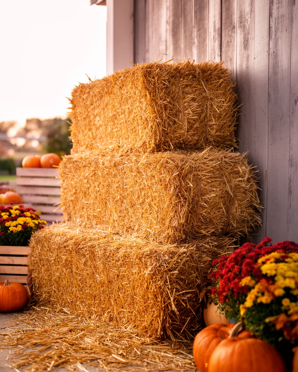 Hay bale photo corner