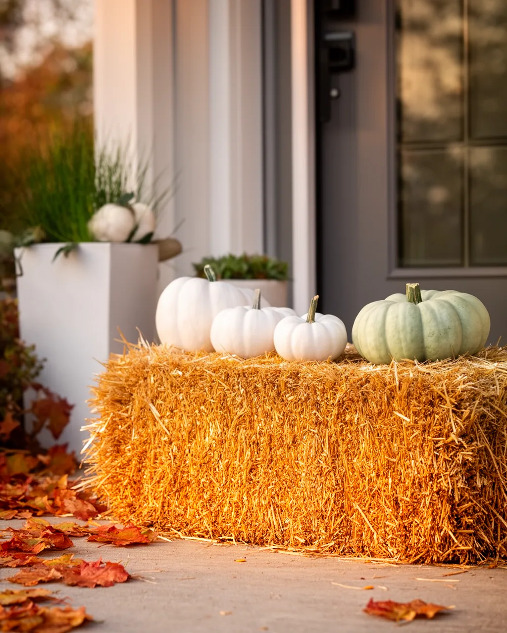 Modern hay bale look