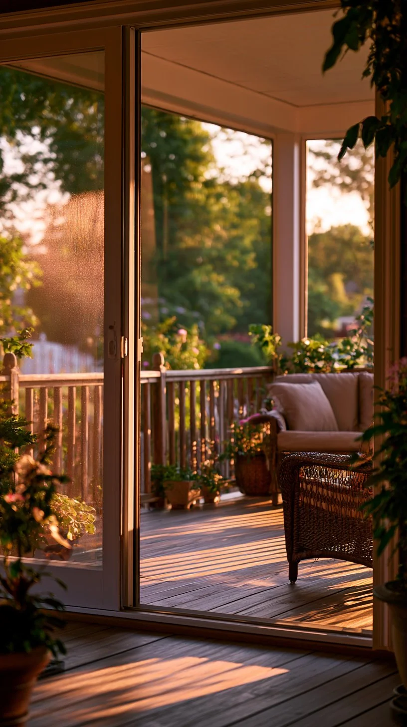 Full screen enclosure on a shaded porch with comfortable seating, photo 2 of 4