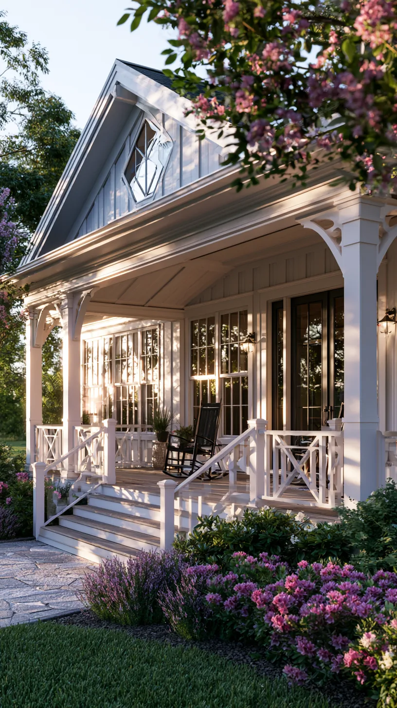 Extended porch roof providing deep permanent shade over the entryway, photo 1 of 4