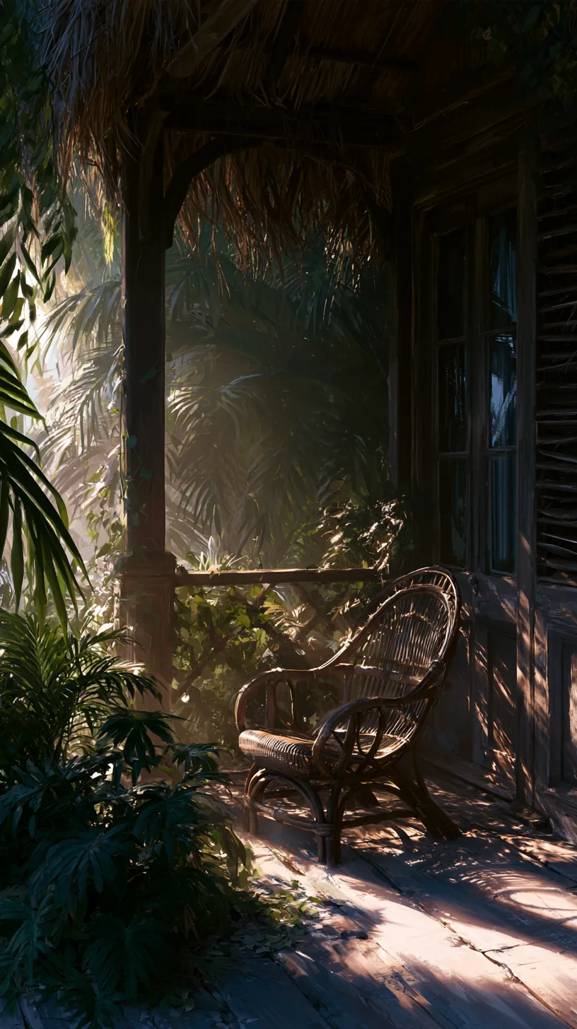 Reed thatched roof adding tropical texture and shade to a porch, photo 3 of 4