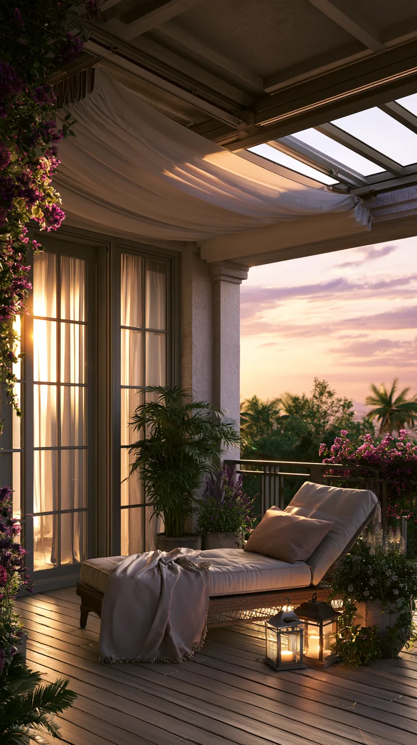 Retractable horizontal shade pulled across the top of a porch, photo 1 of 4