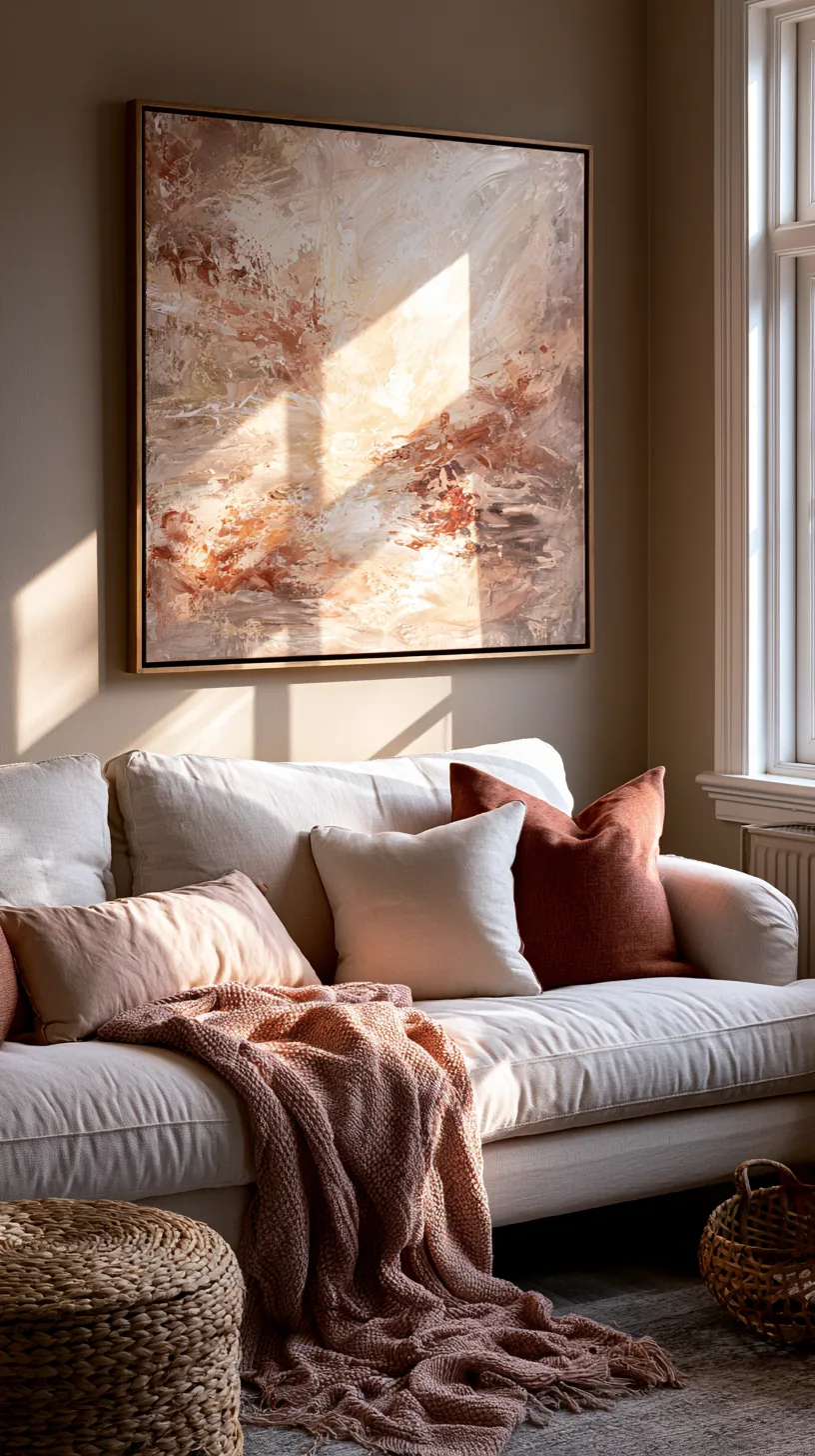 oversized canvas art hanging above a living room couch, photo 3 of 3