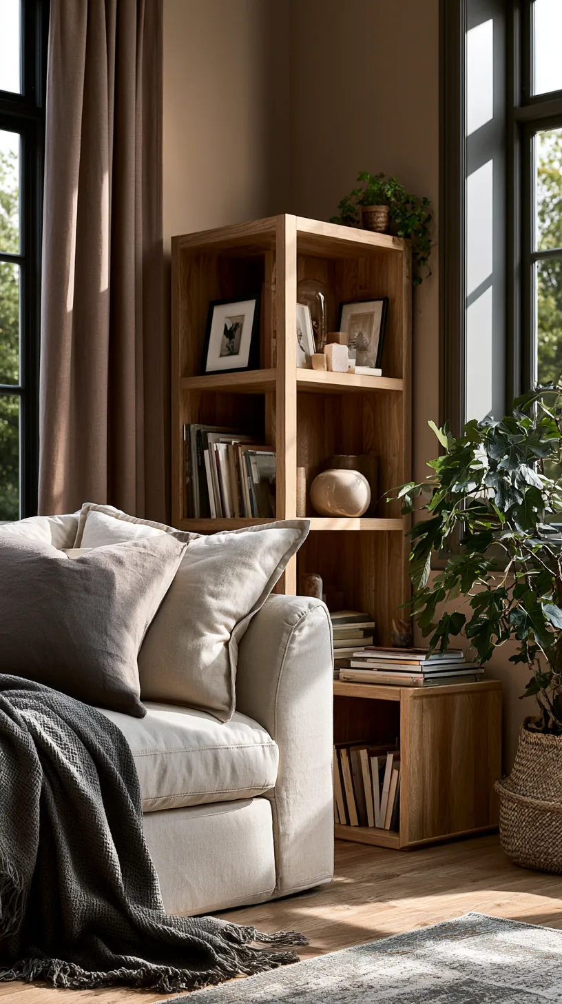 geometric cube display shelf on a modern living room wall, photo 3 of 3