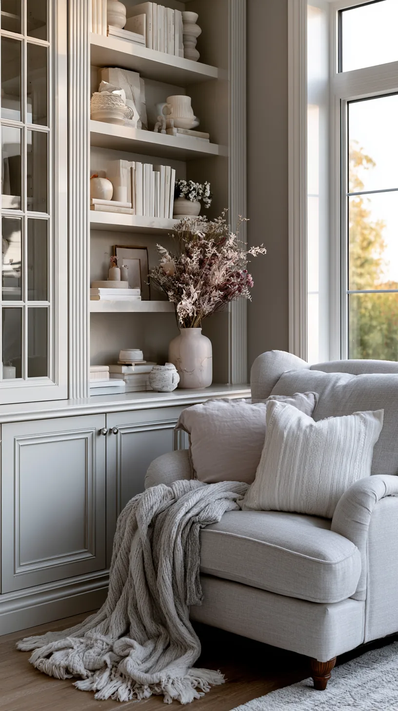 a set of seasonal accents refreshing a grey and white living room, photo 2 of 4