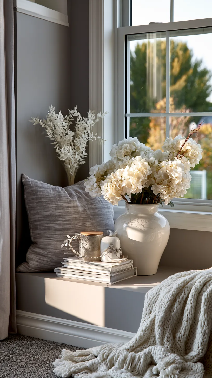 a set of seasonal accents refreshing a grey and white living room, photo 4 of 4