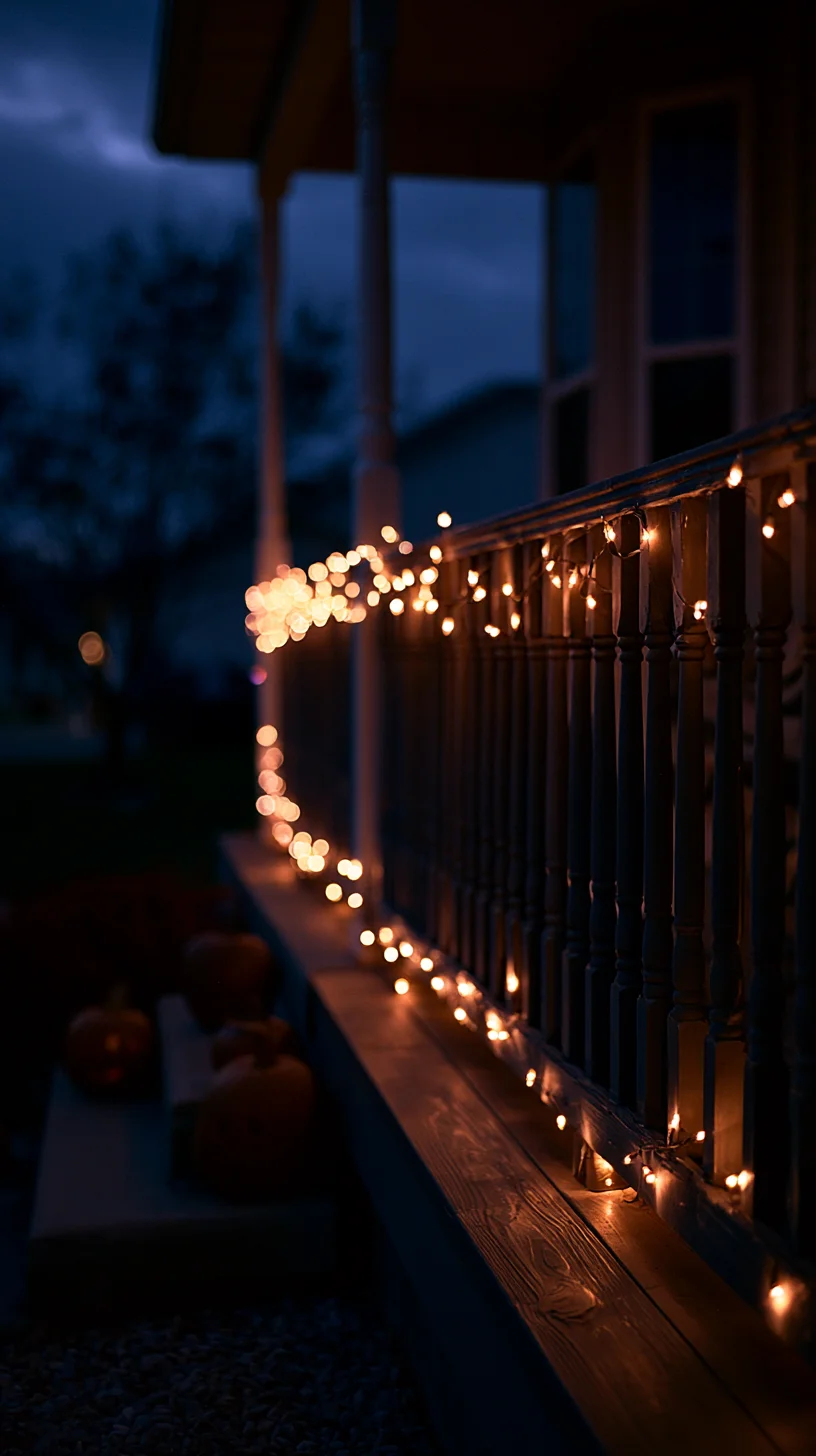 Stretchy spider web material draped over a white porch railing with a plastic spider, photo 1 of 4