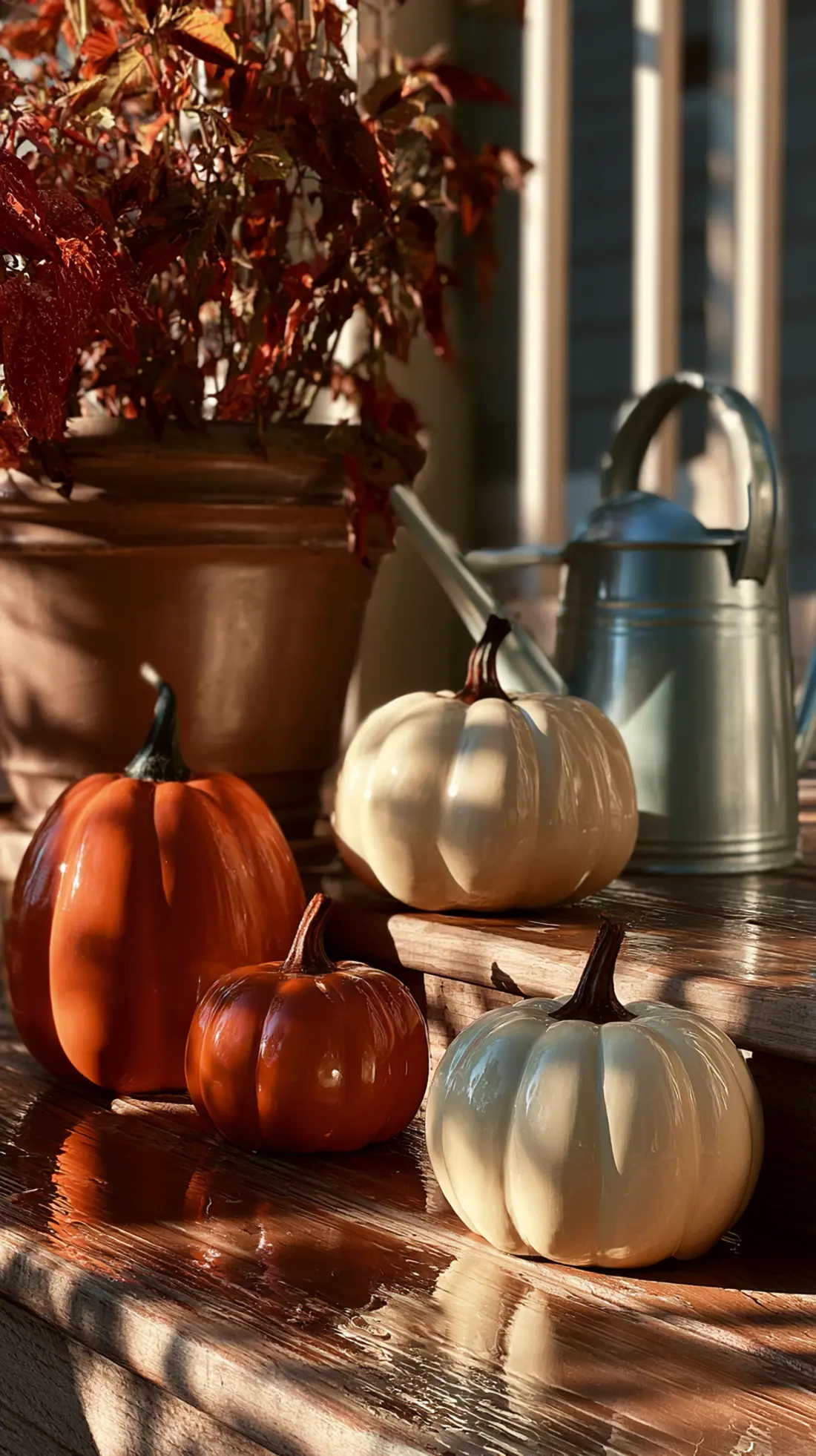 Hand-painted pumpkins finished with a clear weatherproof sealant, photo 2 of 4