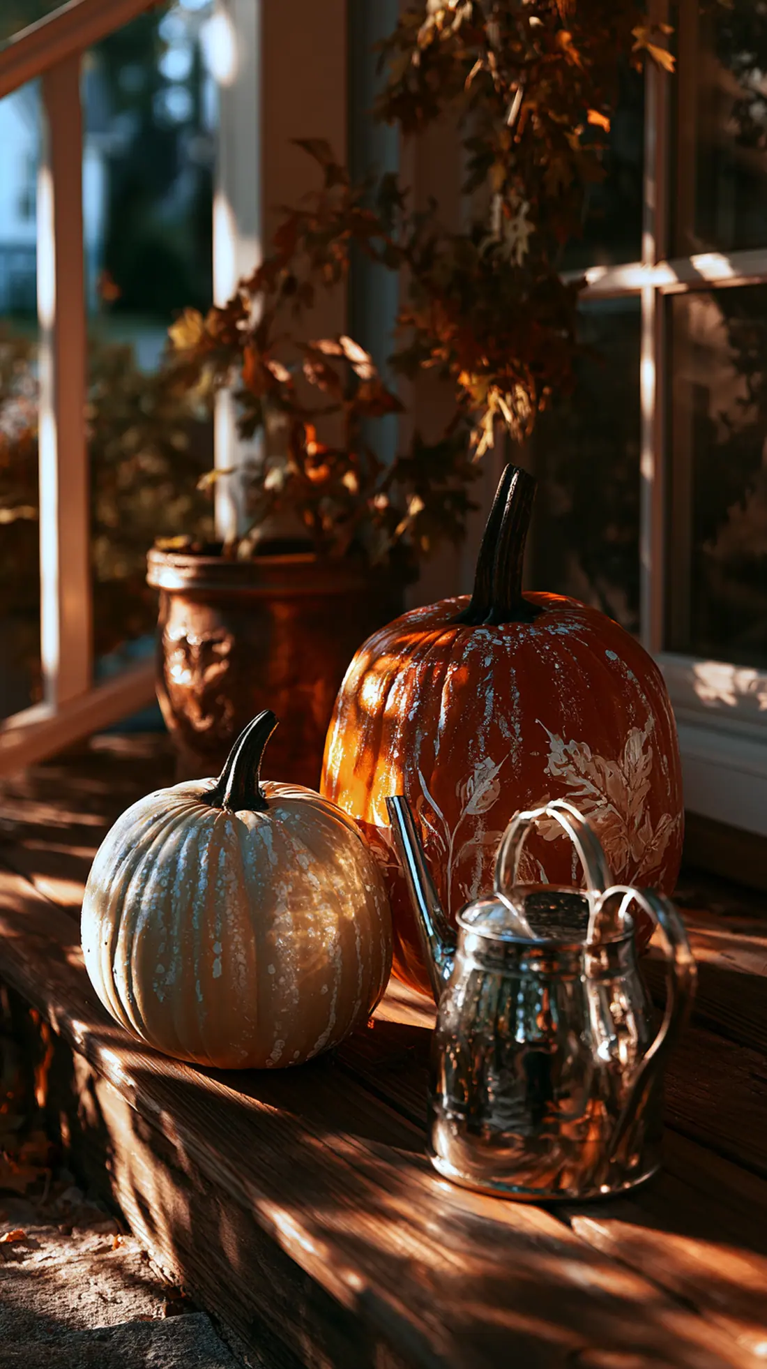 Hand-painted pumpkins finished with a clear weatherproof sealant, photo 4 of 4