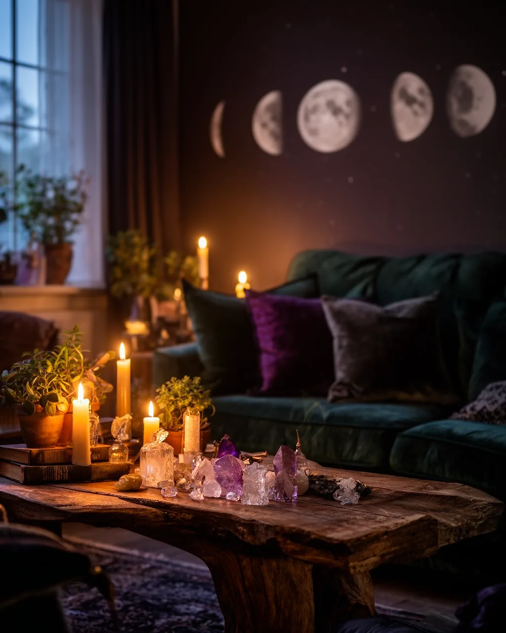 Moonlit magical wall