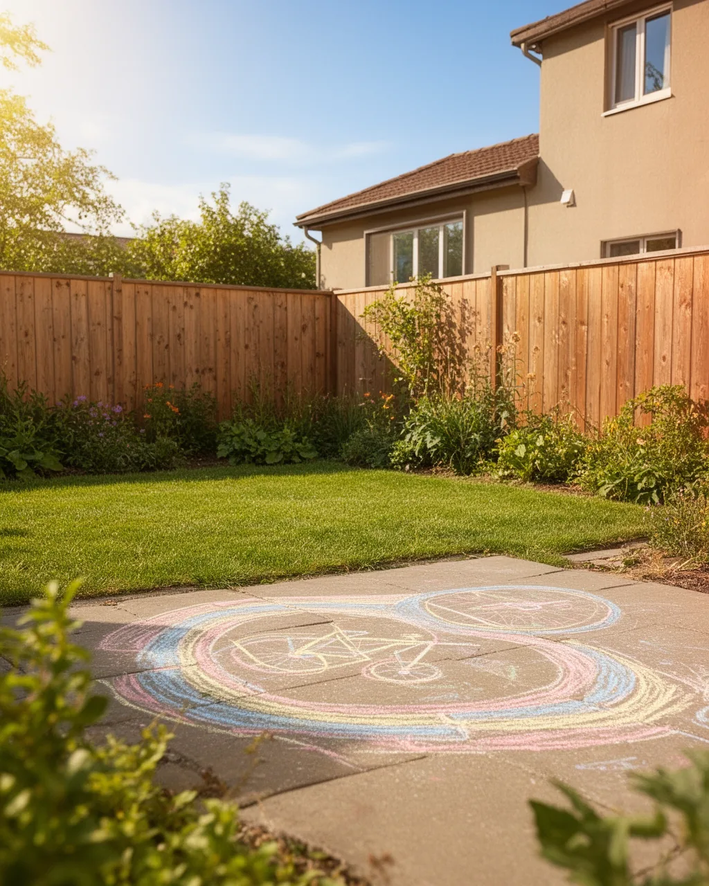 Chalk bike track