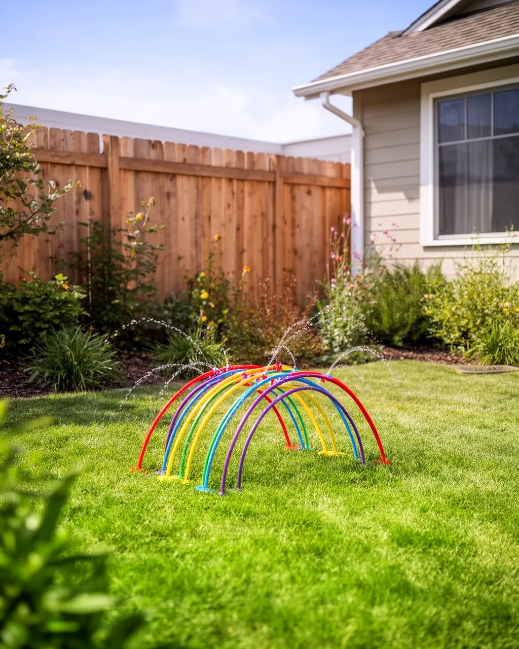 Rainbow sprinkler dash